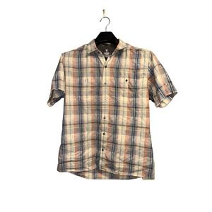 Kuhl Born in the Mountains Men's Size Large Short Sleeve Button Up Shirt Plaid